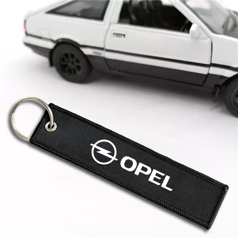 Bilnyckelring Hänge Textilduk Nyckelringar Kort Tyg Nyckelring Tillbehör För Opel Astra G H J F K =Vectra C D Zafira B