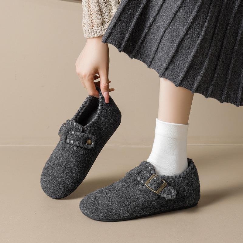 Thick-soled Women's Thick-soled Autumn and Winter Fleece Shoes, Warm Cotton Shoes