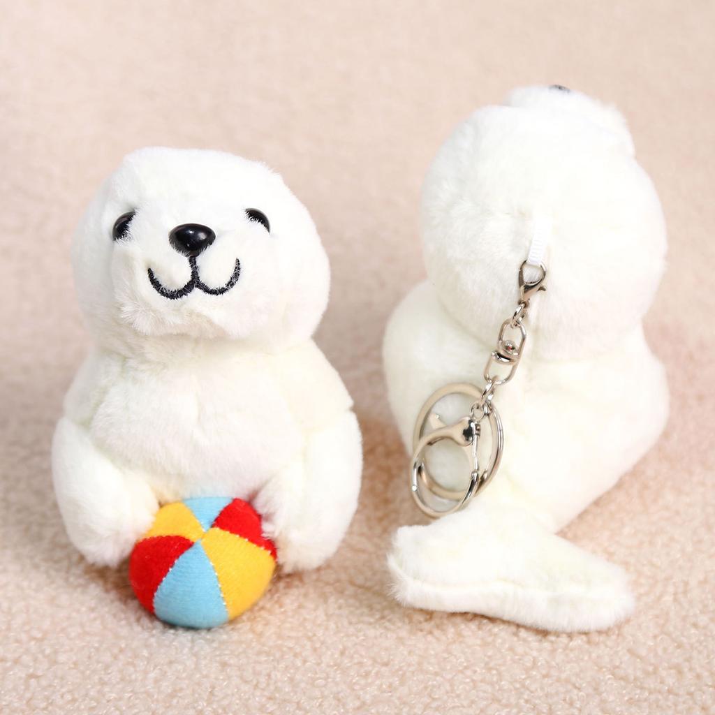 Cute Seal Pendant Keychain Marine Animal Plush Toy Doll Girl Bag Pendant