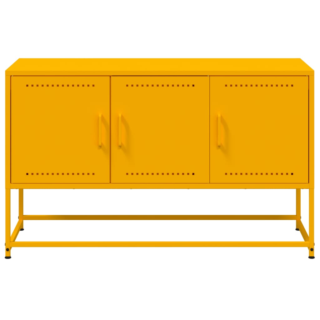 TV Stand Mustard Yellow 100.5 X 39 X 60.5 Cm Steel