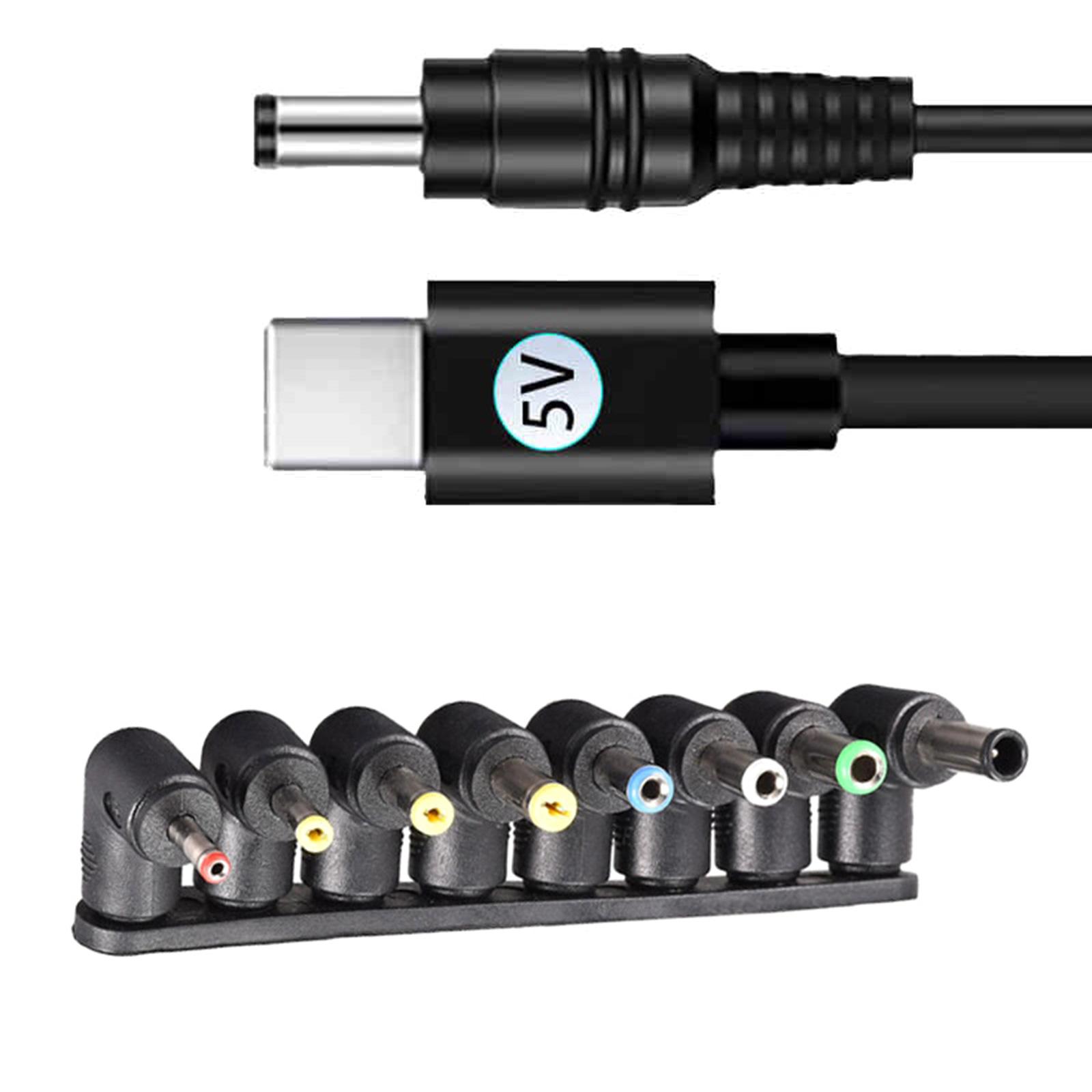 

Универсальный адаптер питания DC5521 8 адаптеров для камер, роутеров, ноутбуков и нетбуков со штекером-бочонком 5,5x2,1 мм 5V