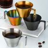 304 Stainless Steel Espresso Measuring Cup Small 100ml Coffee Bean Weighing Tool Dishwasher Safe Scale Pouring Cup Cafe