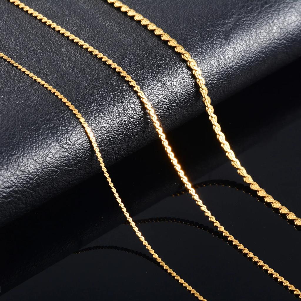 Yadreva 0,8 mm/1,1 mm/1,5 mm Roestvrij Staal Ketting Dunne Ketting Hoogglans Mode Sieraden