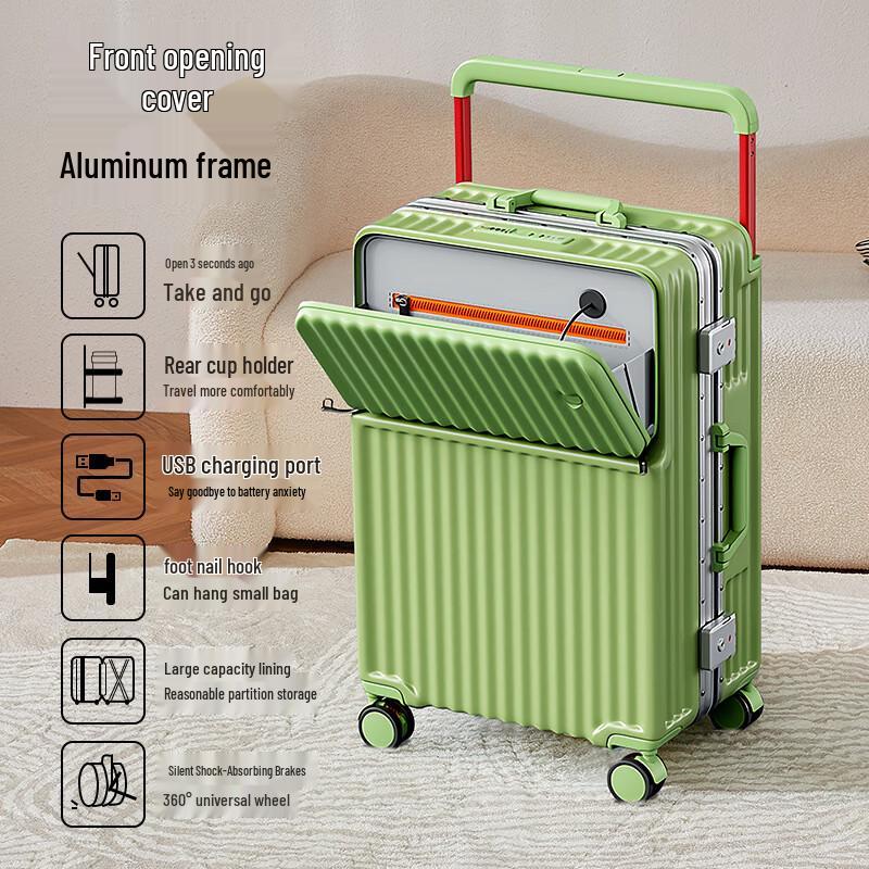 Zhili Aluminum Frame Front-Opening Luggage