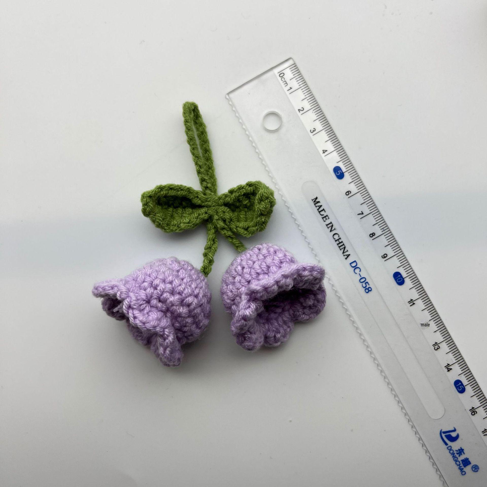 

Брелки-подвески крючком «Ландыш» – шерстяные аксессуары для рюкзаков 2 pieces фиолетовый