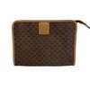 Clutch Bag Macadam Leather Business Bag Beige Leather Women Used
