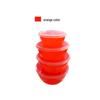 Four-Piece Fresh-Keeping Bowl Set with Lids - Round Storage for Fruits & Vegetables, Ideal for Picnics