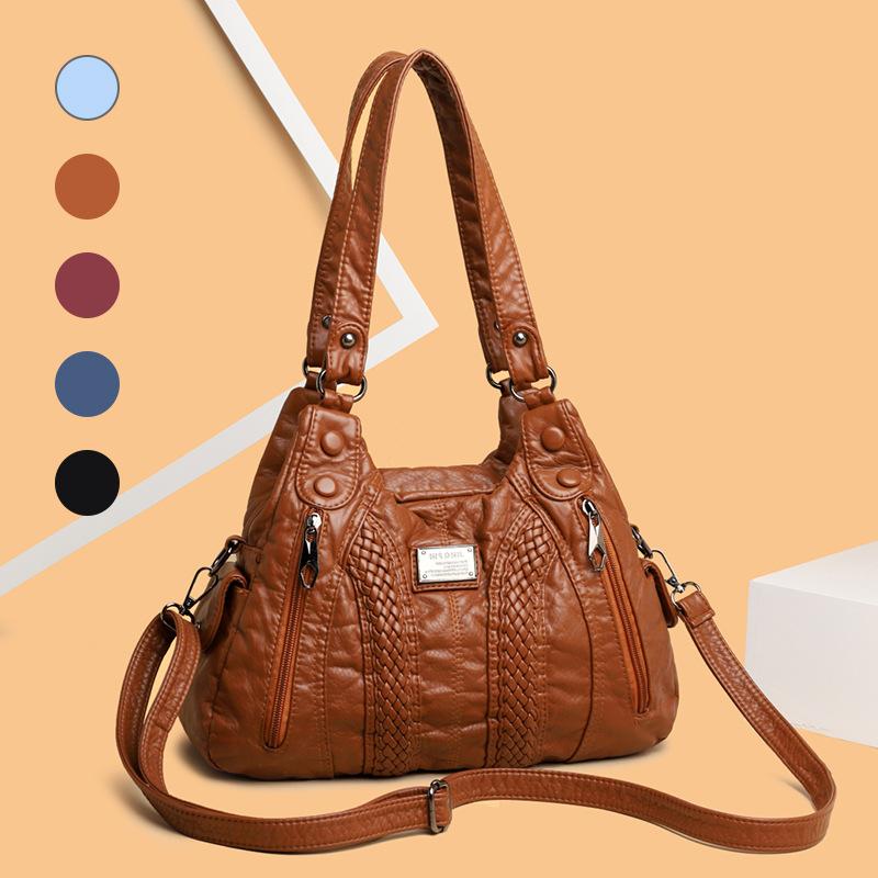 Hot-selling women's bags New version women's tote bags Large capacity handbags Women's rivet woven shoulder bags