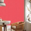 Red Dots Wallpaper with Coral Center for Living Room and Bedroom 50x1000