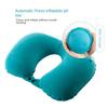 U-shaped Travel Pillow Car Aviation Flight Office Inflatable Neck Pillow Short Plush Cover PVC Support Headrest Soft Care Pad
