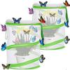 2 Pièces Cage Perchoir Pliable Insecte Papillon Perchoirs Chenille Géants Pliables