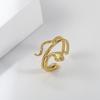 Cazador Stainless Steel Gold Color Open Rings for Women Animal Twisting Snake Finger Rings Punk Jewelry Party Mother Day Gift