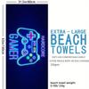 Game Handle Large Beach Towel - Super Absorbent, Quick Dry, Modern Design for Beach and Pool, Easy Care