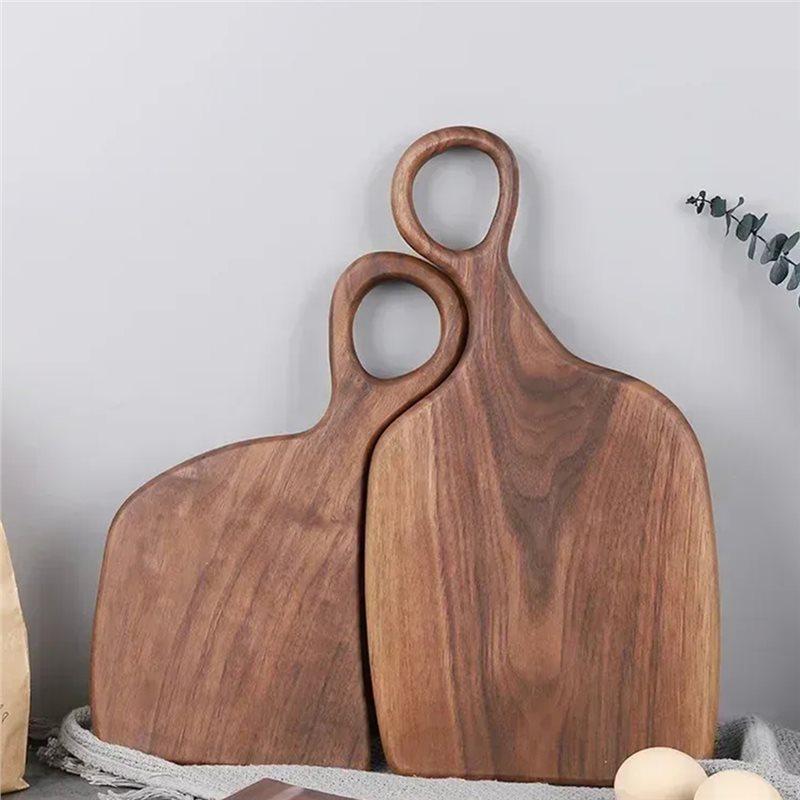 Vegetable Board Black Walnut, Wooden Steak Bread Tray Cutting Board Set, Solid Wood Cutting Board, Complementary Food Board
