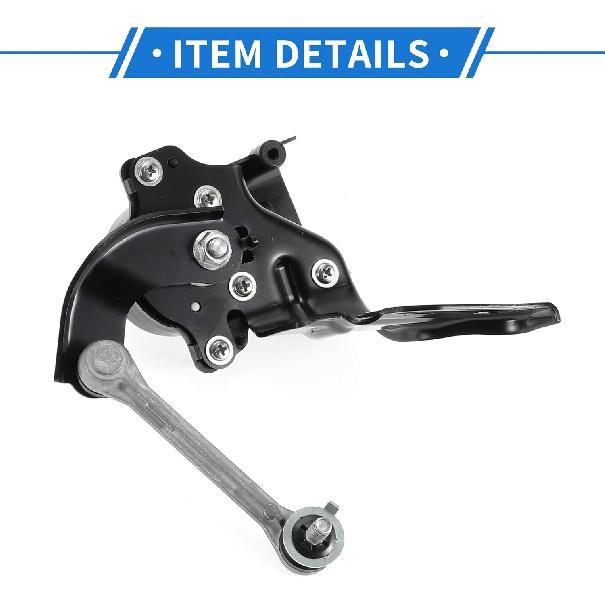 Air Suspension Ride Height Level Sensor Compatible for Acura ZDX 2010-2012, Durable ABS Plastic Black Front Right Side Headlight Level Sensor