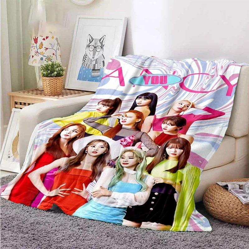 Coperta Kpop Twice Gruppo di Ragazze Moda Stampata Coperta in Flanella Regalo Divano Ufficio Letto Coperta Calda Camera da Letto Ragazze Copriletto