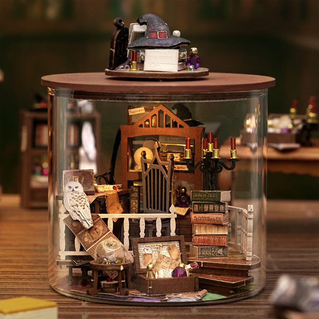 DIY Miniature Dollhouse Kit Tiny House Kit Educational Tiny Doll House Toy Kit for Fun Assembly