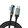 W89C LED Display USB C Cable Bendable USB C Cable for Quick Charging & Data Transfer