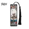 Durable Metal Bookmark Tarot Card Bookmark, Stainless Steel Skeleton Pattern Page Marker, Thin Holder Book Mark for Students Reading, Gothic Halloween