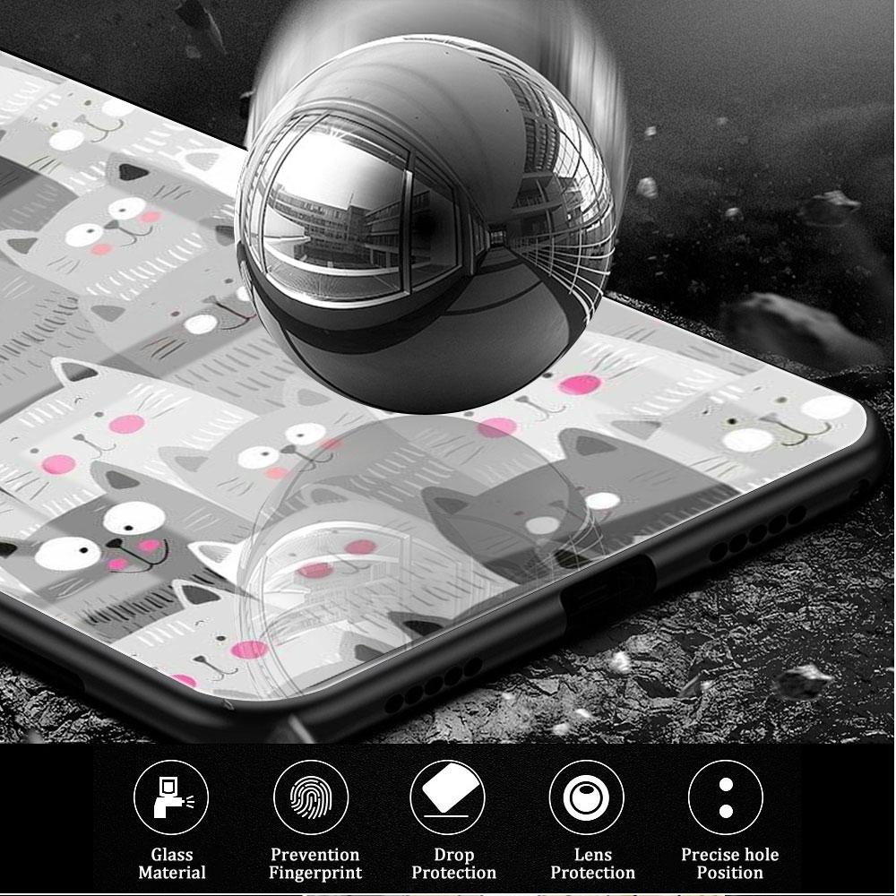 Glass Case For Samsung Galaxy S22 S20 FE S21 Plus Phone Cover S10 5G S9 Note 20 Ultra 10 Lite Shell Cute Dogs Cat Animal