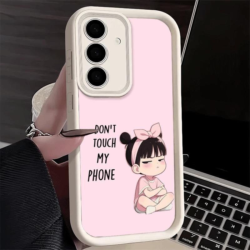 Phone Case for Samsung Galaxy S26 S25 Ultra S24 FE Funny Dont Touch My CallPhone Shell S23 Plus S22 + S21 S20 5G Soft Silicone F