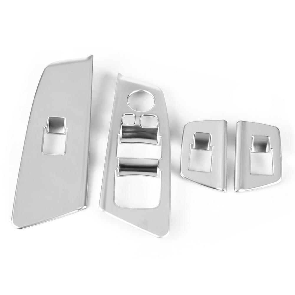 4pcs Car Window Switch Lift Button Frame Cover Trim for BMW 5 Series G30 2017 2018