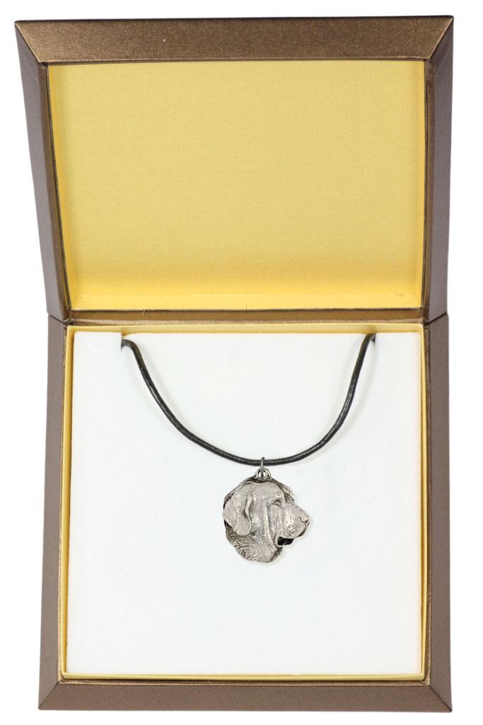 

Spanish Mastiff, Mastín Español - Dog necklace in gift box, silver-plated locket for dog fan, striking pendant by Art-Dog brand срібний