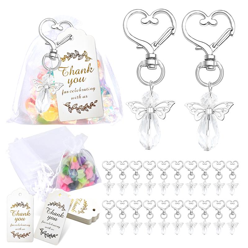 

Pack Of 30 Guardian Angel Pendants, Wedding Favours, Guardian Angel With Organza Bag, Paper Pendant For Wedding, Christening