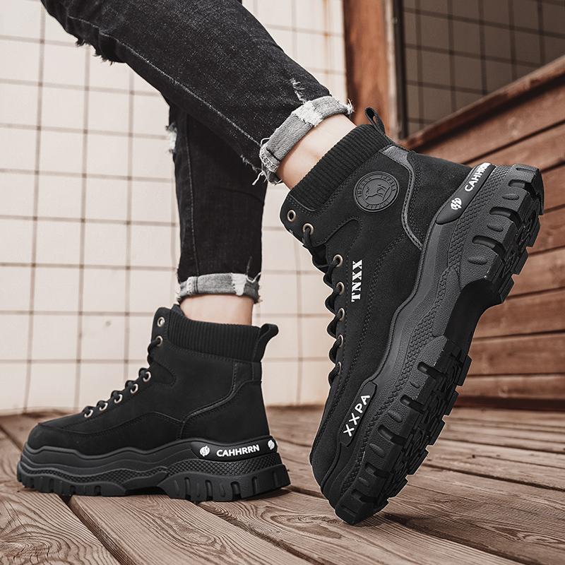 Fashion CYYTL Mens Boots Ankle Casual Shoes Winter Leather Cowboy Combat Tactical Motorcycle Chelsea Work Outdoor Hiking Designer Luxury