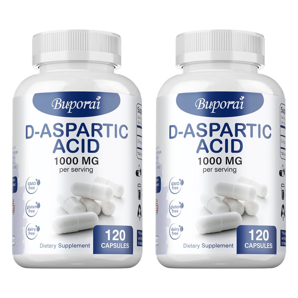 Buporai D-Aspartic Acid Dietary Supplement, Contains DAA (Aspartic Acid), Daily Nutritional Supplement