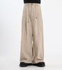 Beoteunseoul Two-Pin Tuck Elastic Waist Wide Chino Pants (Beige)