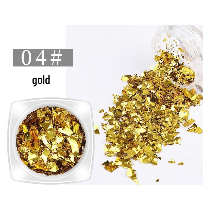 Naklejki na paznokcie Aurora z efektem tęczowym: Cukierki Papier Celofanowe Płatki i Cekiny