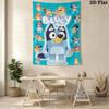 Bingo Friends Tapestry Fun Vibrant Decor Tapestry Wallmounted Background Cloth Work Of Art Home Decor Background Wall Hanging Cloth
