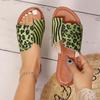 Fashion Summer Women Slippers Fashion Zebra Stripe Slippers Leopard Pattern Toe Post Shoes Women Beach Lightweight Sandals Slides Women
