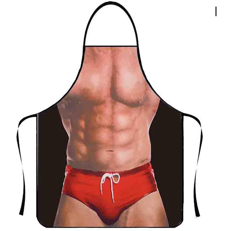 Muscle Man Sexy Woman Funny Kitchen Aprons For Woman Home Decoration Gifts