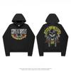 2025 Four Seasons Hooded Sweater Men's and Women's Same Pullover Hoodie Rock Guns'N 'Roses Guns and Roses Guns Band Print