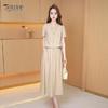 Woodpecker Women's Two-Piece Cotton Silk Dress Set