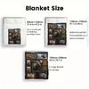 Deer Collection Wall Art 2D Flat Pattern Flannel Blanket, High Quality All Seasons, Home Decor, Warmth and Comfort, Perfect for Christmas Gifts.