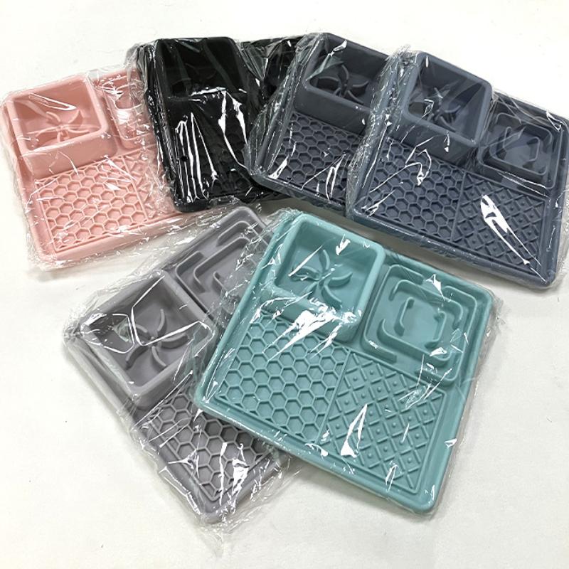 Pet Meal Tray Slow Food Mat Platter Edible Grade Silicone Cat Dog Tableware