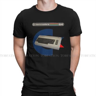 ZX Commodore Amiga 500 Computer C64 With Logo Tshirt Graphic Men Tops Vintage Punk Summer Streetwear Cotton Harajuku T Shirt