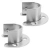 2 Pezzi Staffe per Asta Armadio in Acciaio Inossidabile Design a Flangia Aperta a Forma di U Supporto per Asta Armadio Base Supporto per Asta Doccia