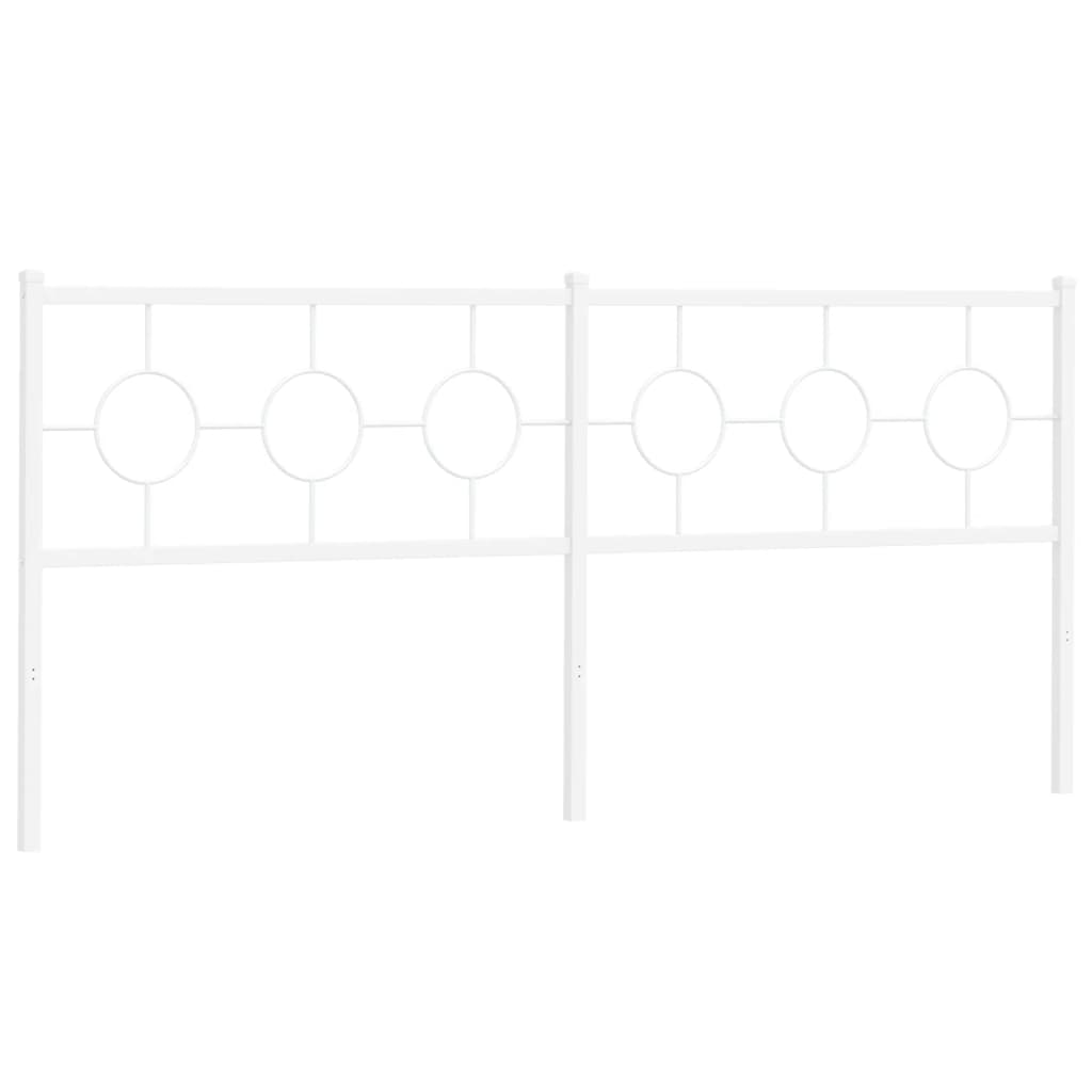Vidaxl Metal Headboard, White, 193 Cm