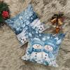 Christmas Decoration Pillow Cover Cute Snowman Christmas Tree Pattern Living Room Sofa Cushion Cover Room Home Decoration