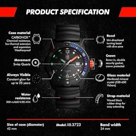 Luminox Orologio da Uomo Bear Grylls Survival Sea Series 42mm XB.3723