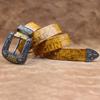 Men's Handmade Retro Leather Belt with Pin Buckle - Versatile for Jeans