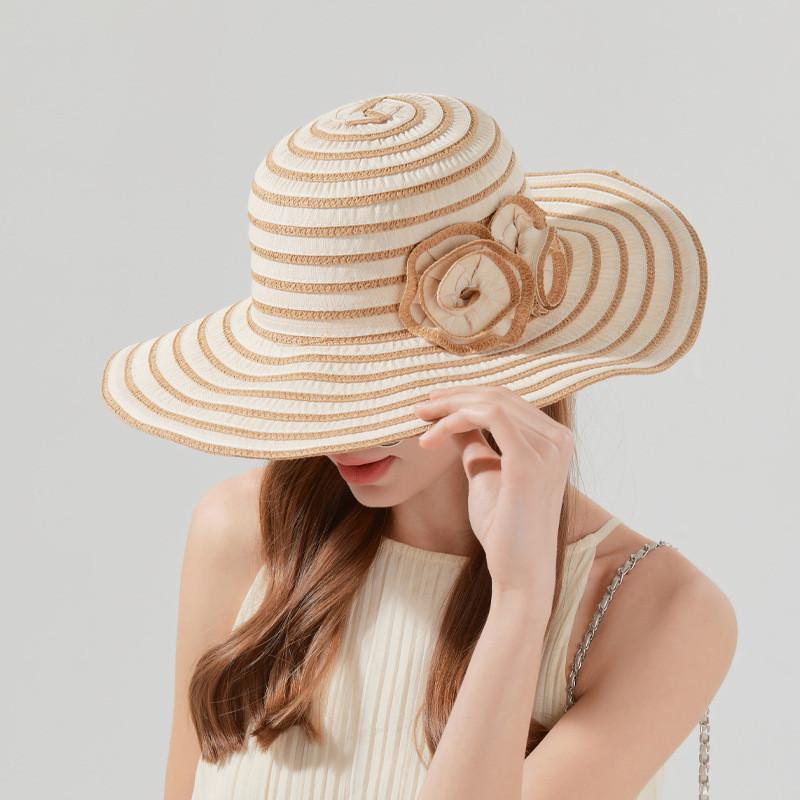 Summer Straw Sun Hat With Large Brim And Ventilated Design For Travel Beach And Outdoor Activities