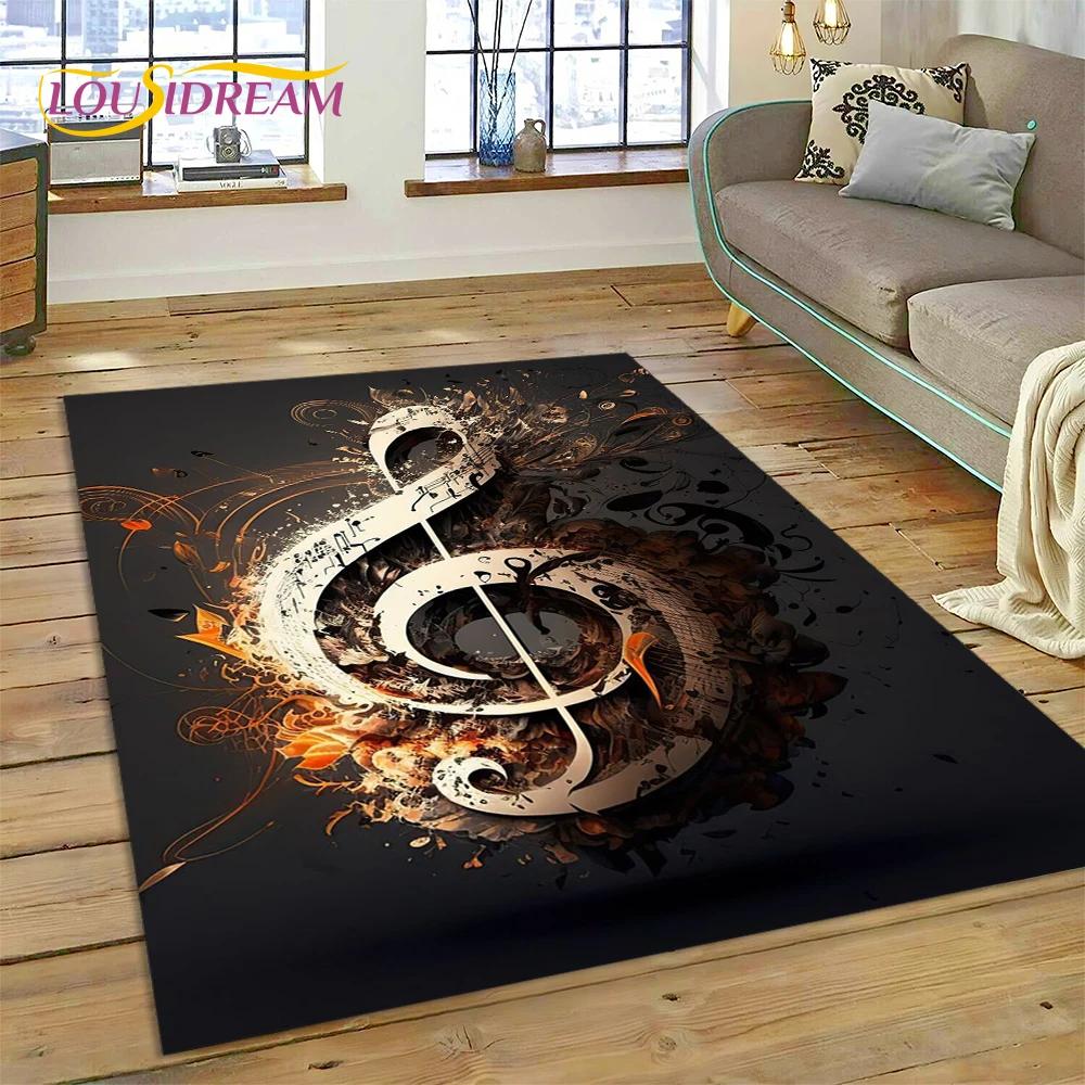 Kolorowa nuta nuta kreskówka dywan dywan dla domu salon sypialnia Sofa wycieraczka Decor, dywanik dla dzieci mata antypoślizgowa