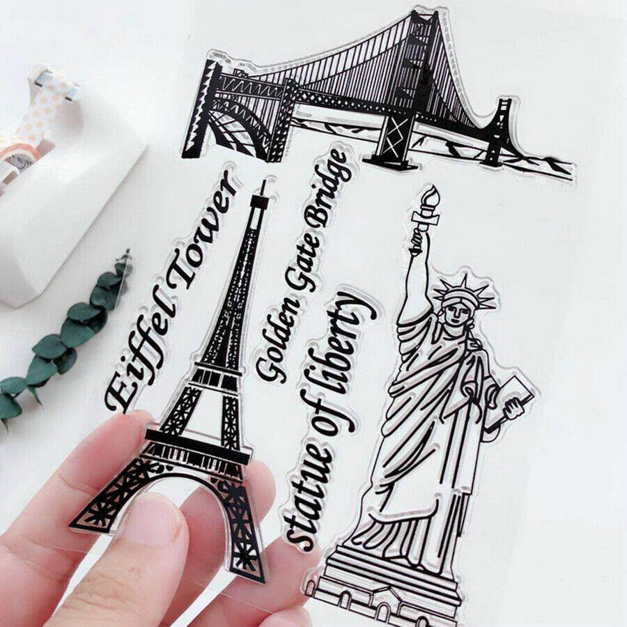 Car Travel Transparent Silicone Clear Stamps for Seal DIY Scrapbooking Album Paper Card Mountain Animal Dog