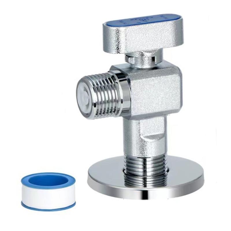 Brass Angle Valves 1/2 Inch High Flows Corrosion Resistant Water Control Valves For Bathroom Kitchen Plumbing Fixtures