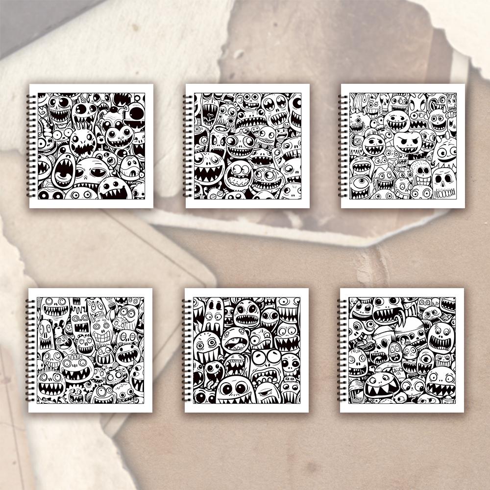 1pc Adult Spiral Coloring Book - 30 Sheets, 8.26x 8.26, 100gsm Thick Paper, Christmas Gift, Back to School Gift,Halloween Gift